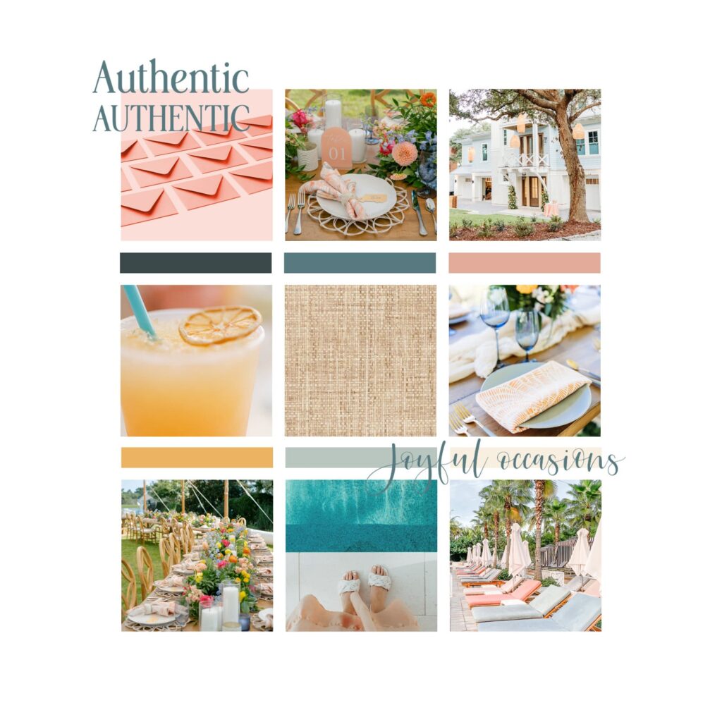 Moodboard for brand package example by Jen Gen Creative