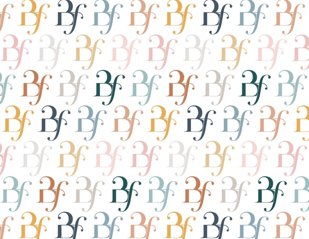 Fun colorful brand pattern design by Jen Gen Creative