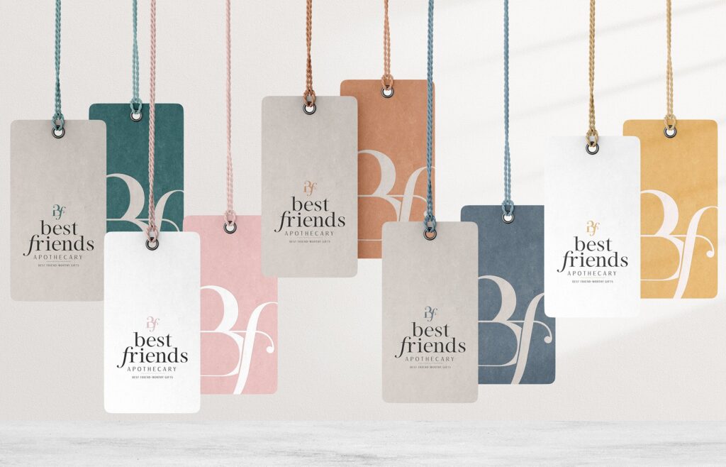 Color branding hang tags by Jen Gen Creative