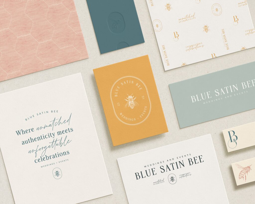 Full branding suite mockup for brand design example by Jen Gen Creative