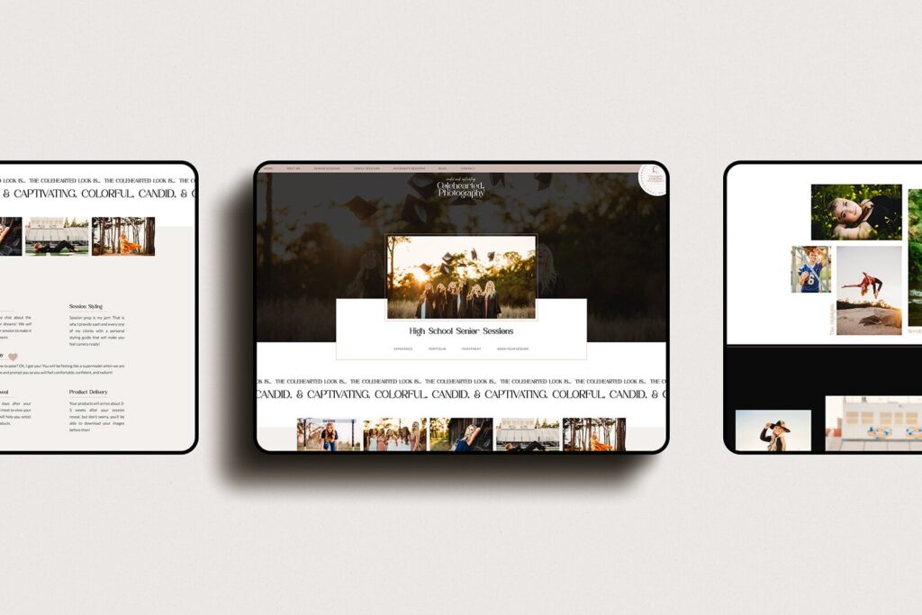 Custom photography website by Jen Gen Creative