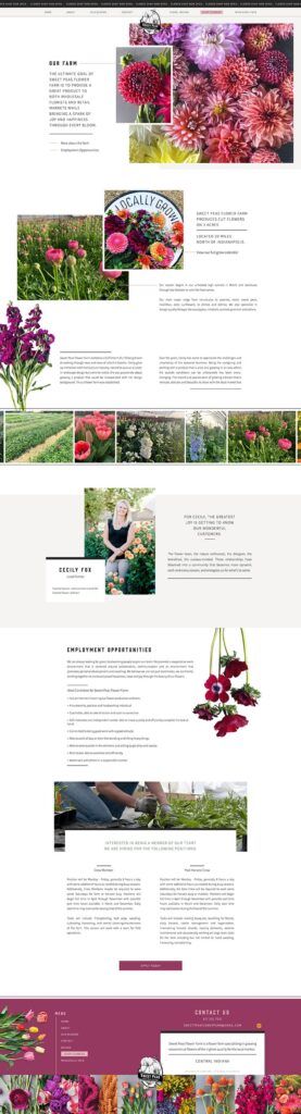 Page of a Showit website design by Jen Gen Creative