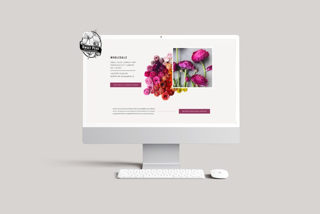 A flower farm Showit website design by Jen Gen Creative