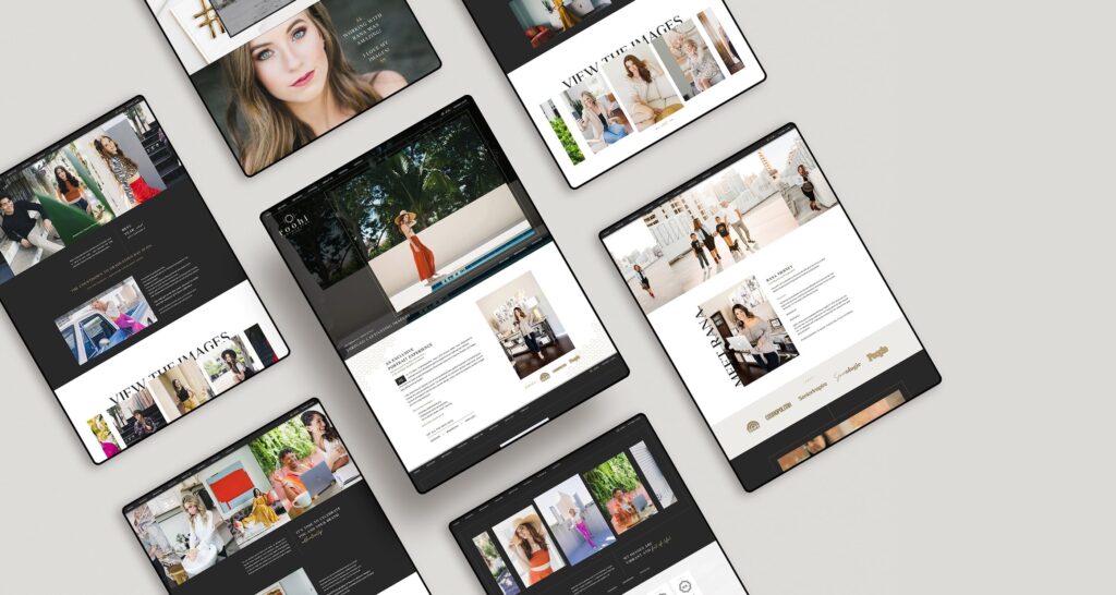 Website design for Bradenton photographer by Jen Gen Creative